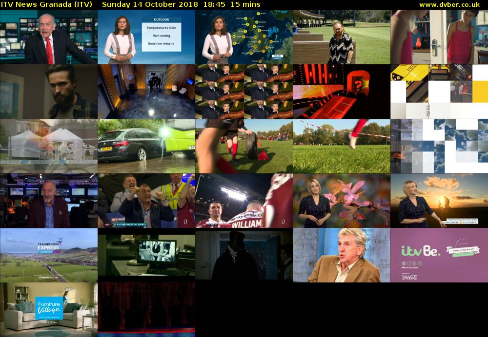 ITV News Granada (ITV) Sunday 14 October 2018 18:45 - 19:00