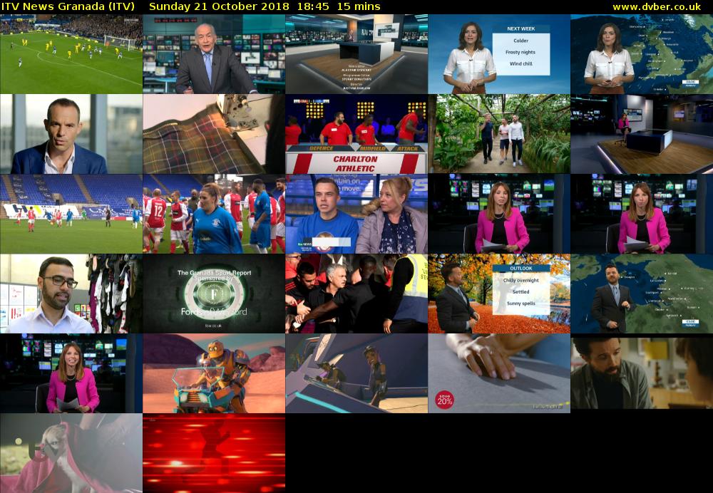 ITV News Granada (ITV) Sunday 21 October 2018 18:45 - 19:00
