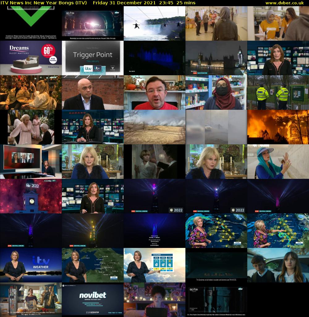 ITV News Inc New Year Bongs (ITV) Friday 31 December 2021 23:45 - 00:10