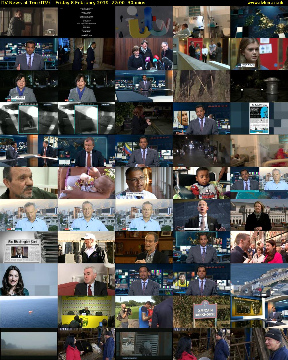 ITV News at Ten (ITV) Friday 8 February 2019 22:00 - 22:30