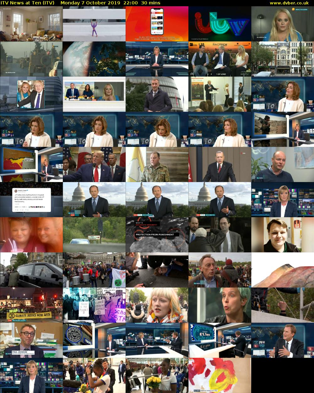 ITV News at Ten (ITV) Monday 7 October 2019 22:00 - 22:30
