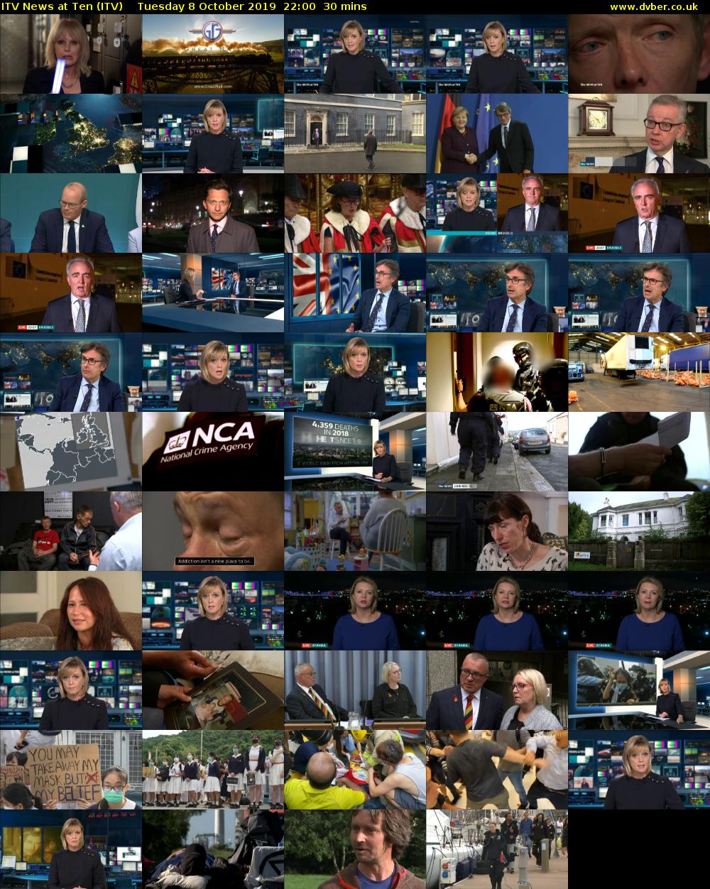 ITV News at Ten (ITV) Tuesday 8 October 2019 22:00 - 22:30