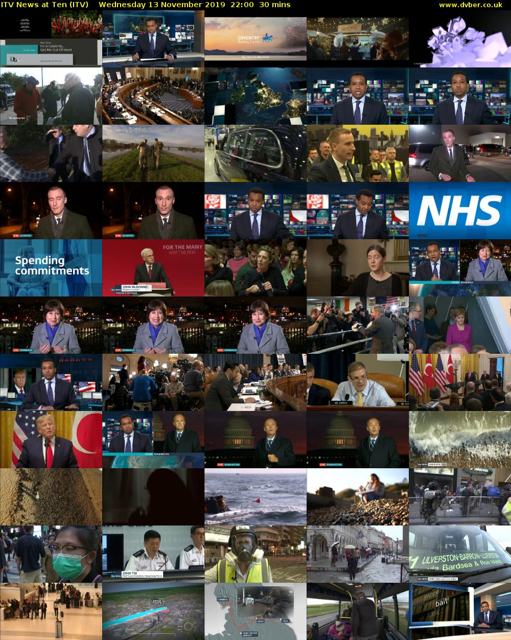ITV News at Ten (ITV) Wednesday 13 November 2019 22:00 - 22:30