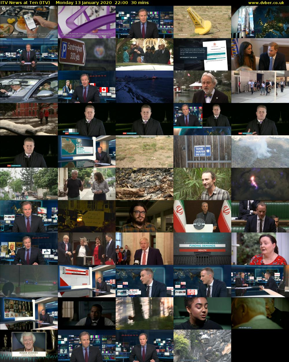 ITV News at Ten (ITV) Monday 13 January 2020 22:00 - 22:30