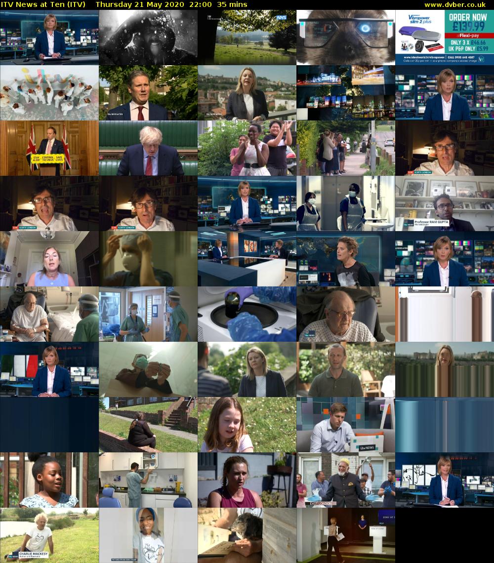 ITV News at Ten (ITV) Thursday 21 May 2020 22:00 - 22:35