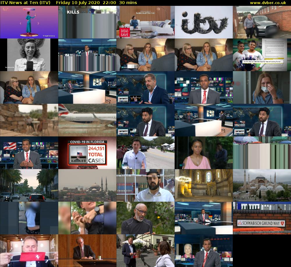 ITV News at Ten (ITV) Friday 10 July 2020 22:00 - 22:30