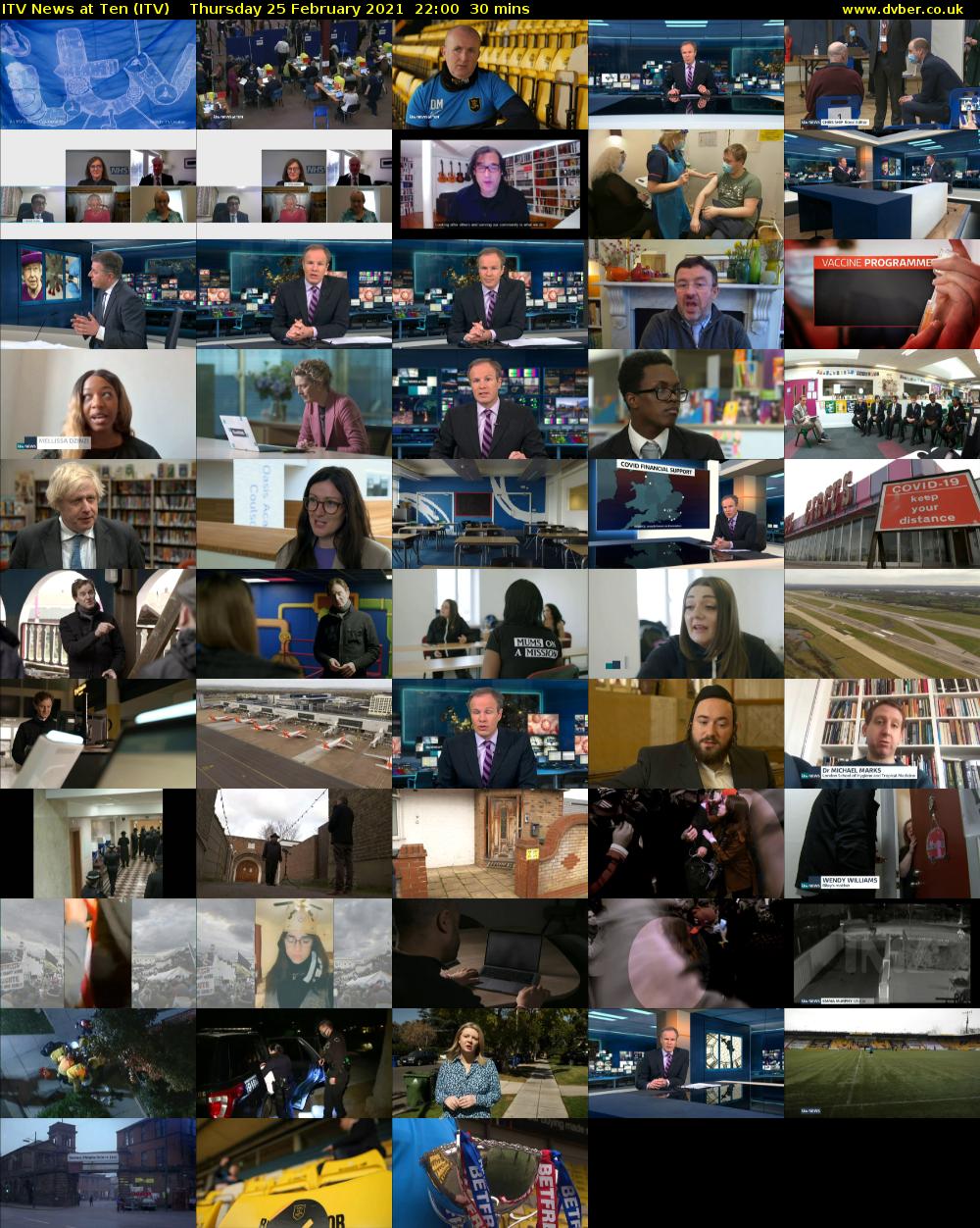 ITV News at Ten (ITV) Thursday 25 February 2021 22:00 - 22:30