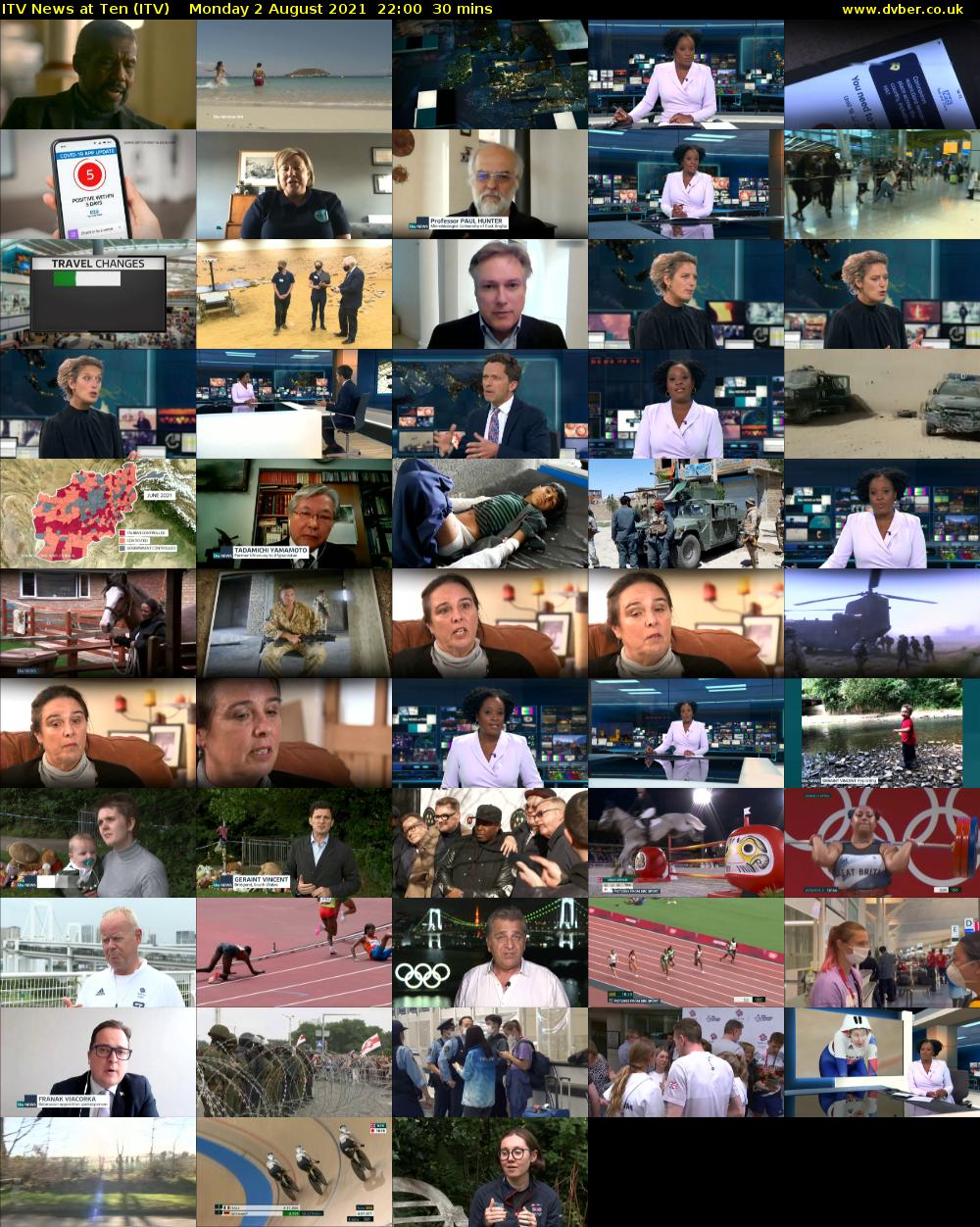 ITV News at Ten (ITV) Monday 2 August 2021 22:00 - 22:30