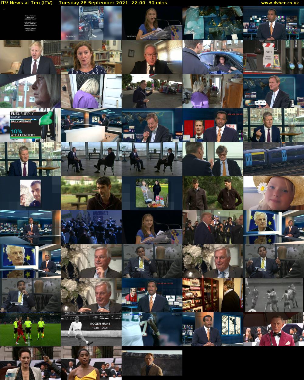ITV News at Ten (ITV) Tuesday 28 September 2021 22:00 - 22:30