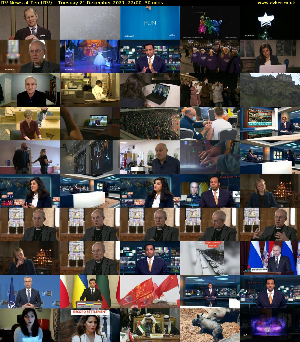 ITV News at Ten (ITV) Tuesday 21 December 2021 22:00 - 22:30