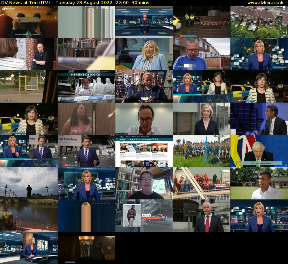 ITV News at Ten (ITV) Tuesday 23 August 2022 22:00 - 22:30
