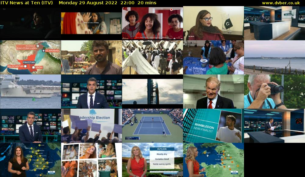 ITV News at Ten (ITV) Monday 29 August 2022 22:00 - 22:20