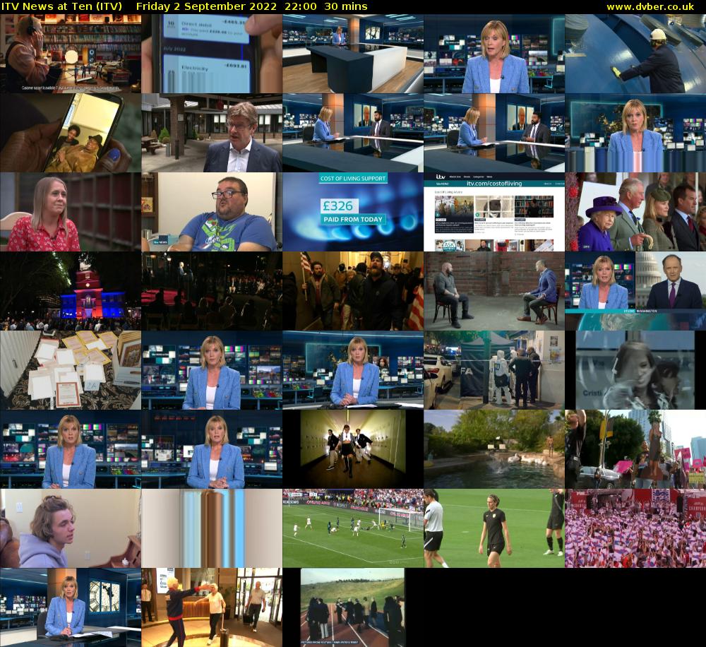 ITV News at Ten (ITV) Friday 2 September 2022 22:00 - 22:30