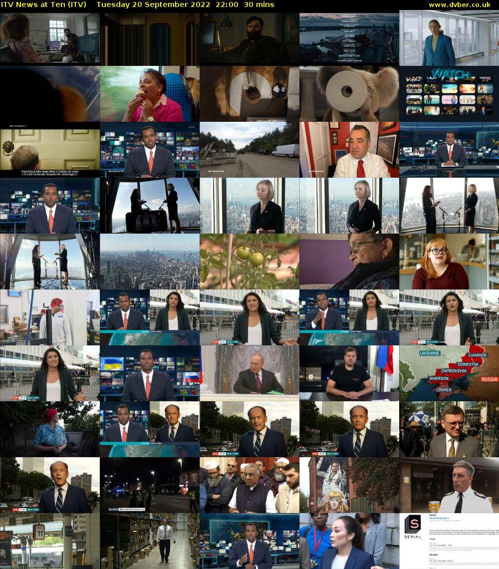 ITV News at Ten (ITV) Tuesday 20 September 2022 22:00 - 22:30