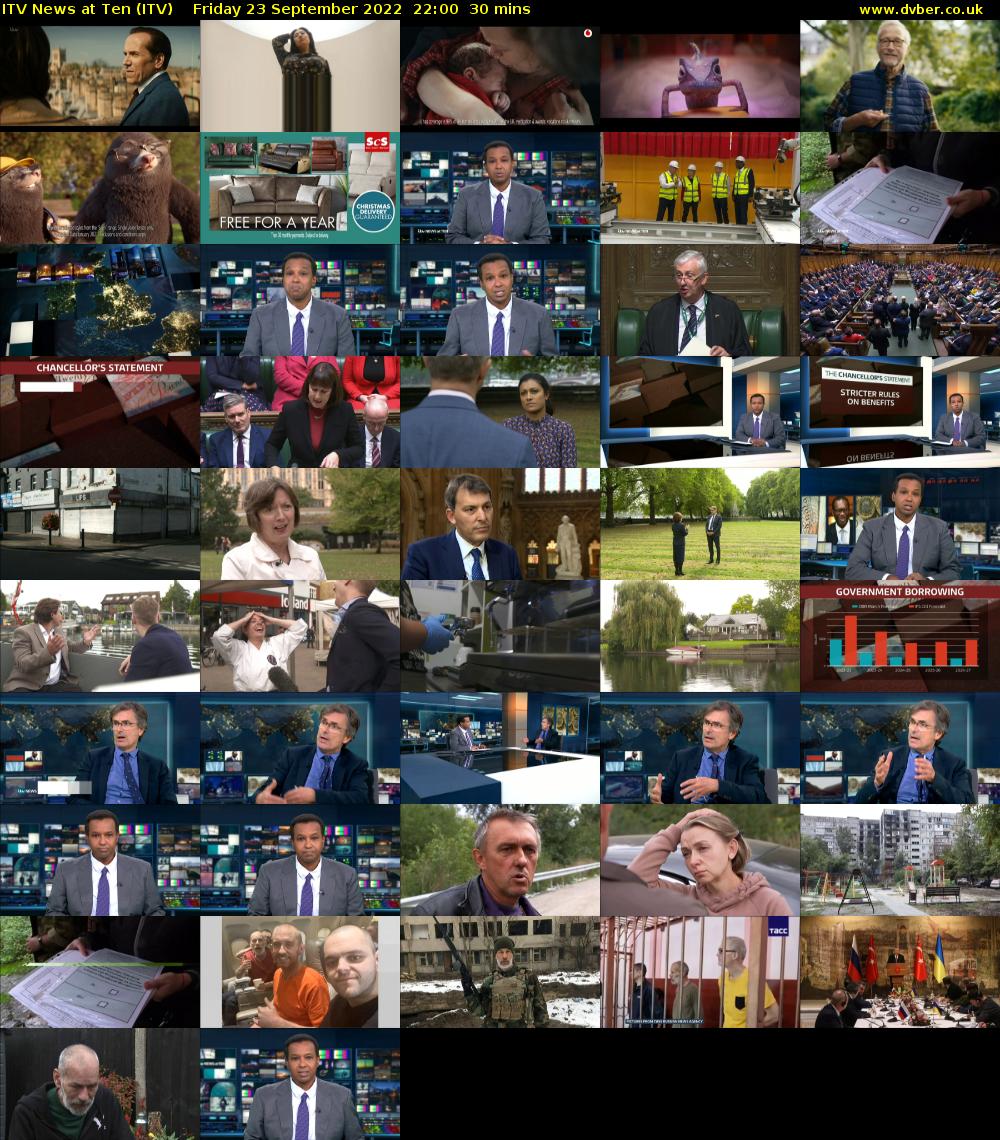 ITV News at Ten (ITV) Friday 23 September 2022 22:00 - 22:30