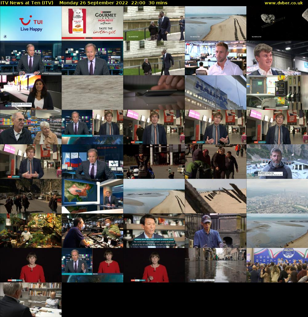 ITV News at Ten (ITV) Monday 26 September 2022 22:00 - 22:30
