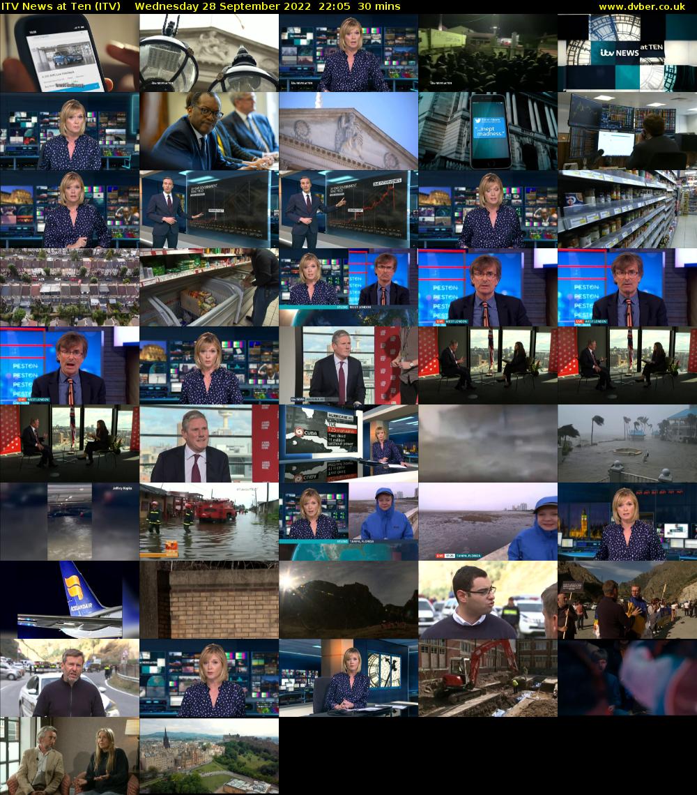 ITV News at Ten (ITV) Wednesday 28 September 2022 22:05 - 22:35