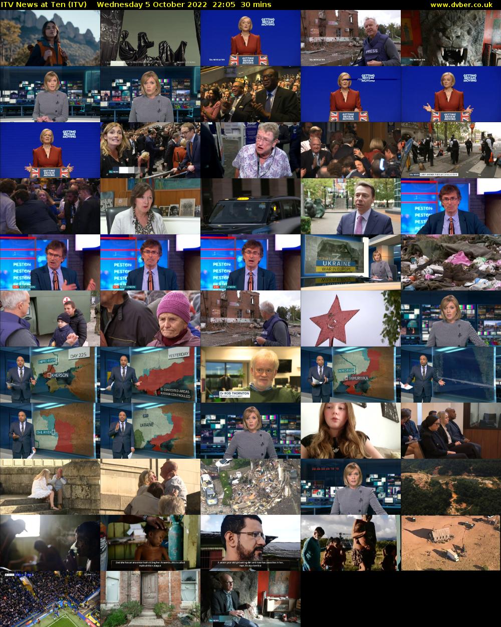 ITV News at Ten (ITV) Wednesday 5 October 2022 22:05 - 22:35