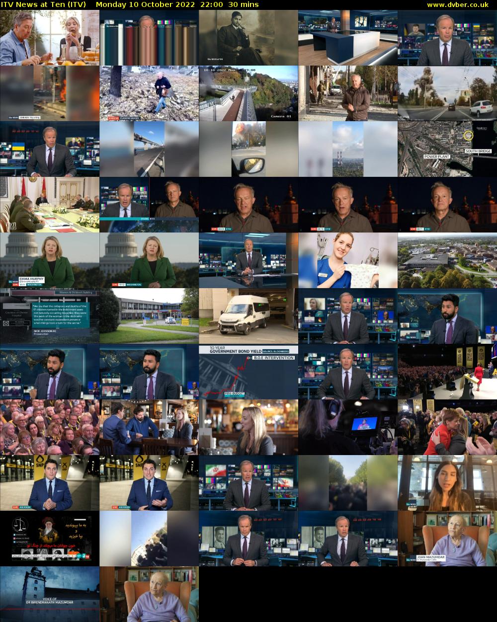 ITV News at Ten (ITV) Monday 10 October 2022 22:00 - 22:30