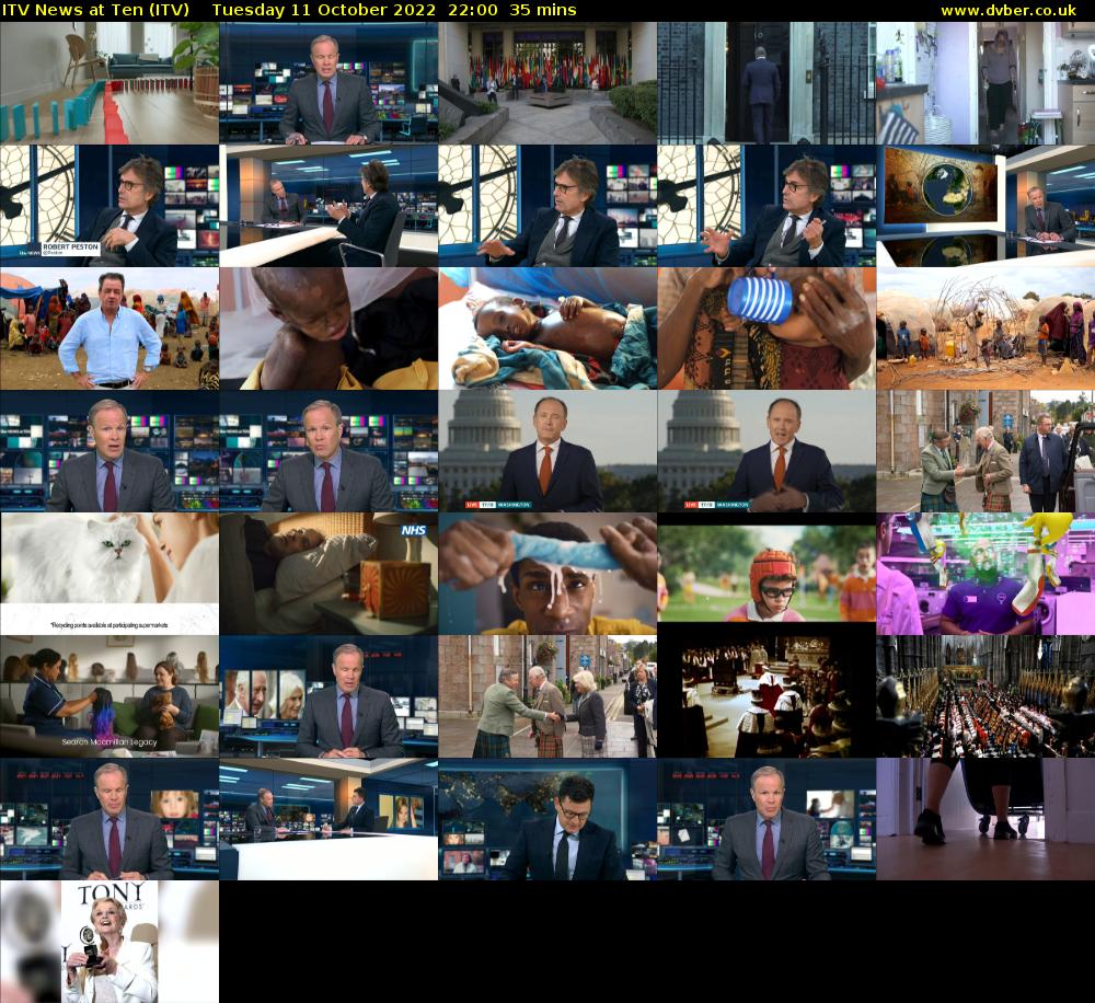 ITV News at Ten (ITV) Tuesday 11 October 2022 22:00 - 22:35