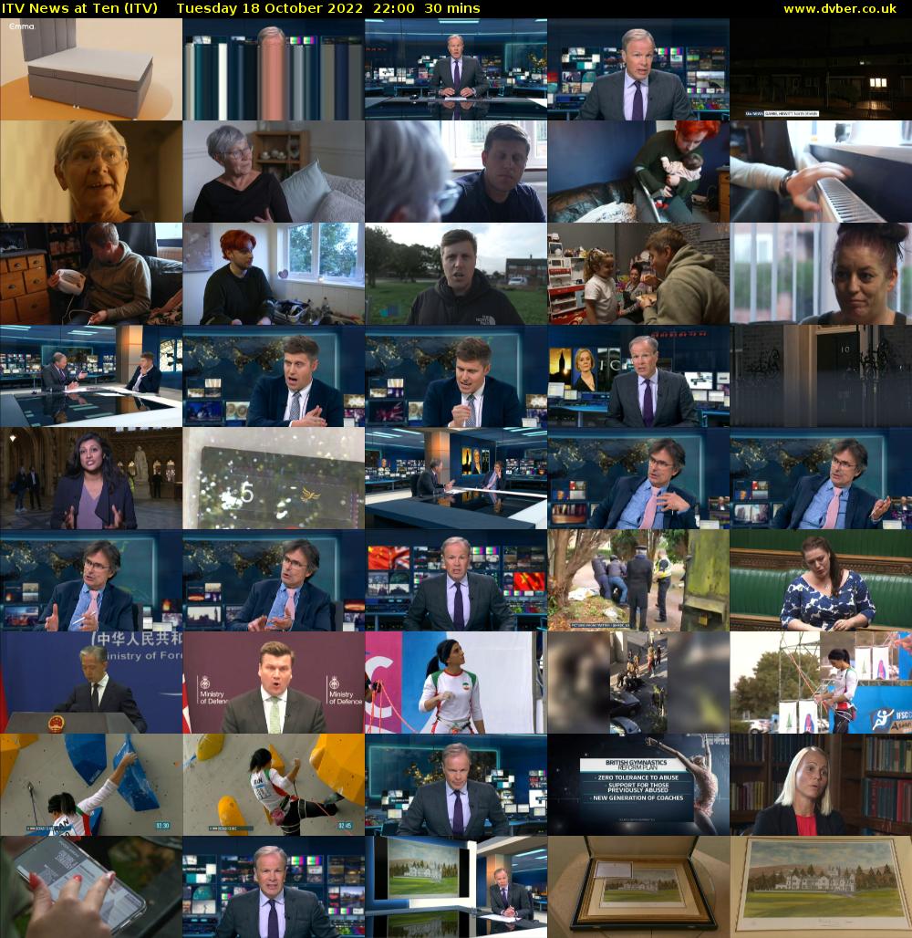 ITV News at Ten (ITV) Tuesday 18 October 2022 22:00 - 22:30