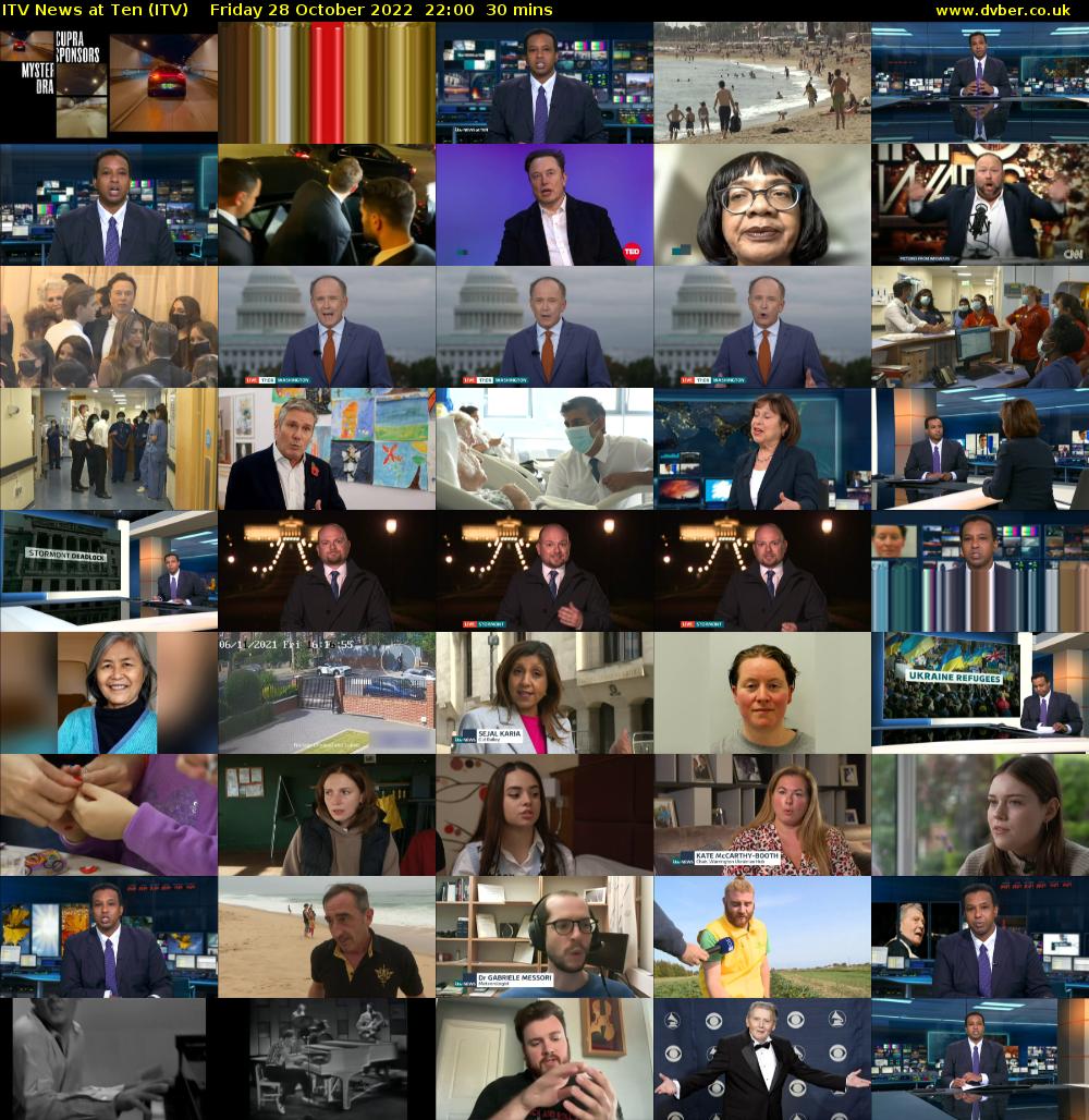 ITV News at Ten (ITV) Friday 28 October 2022 22:00 - 22:30