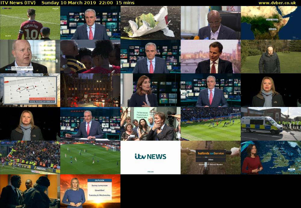 ITV News (ITV) Sunday 10 March 2019 22:00 - 22:15