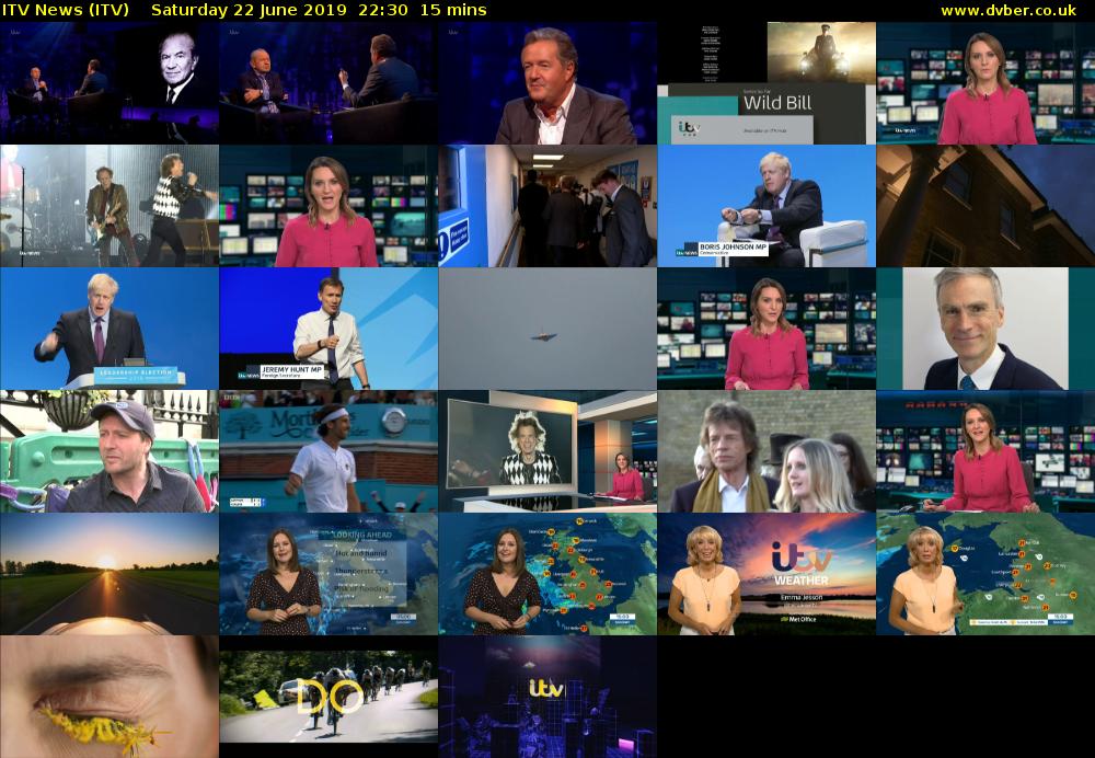 ITV News (ITV) Saturday 22 June 2019 22:30 - 22:45