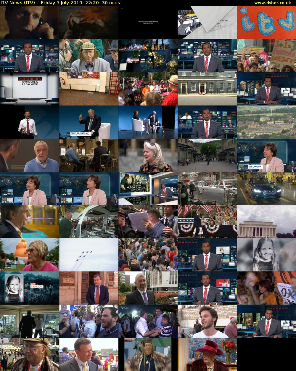 ITV News (ITV) Friday 5 July 2019 22:20 - 22:50
