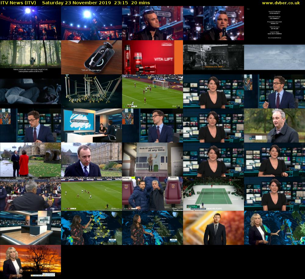 ITV News (ITV) Saturday 23 November 2019 23:15 - 23:35