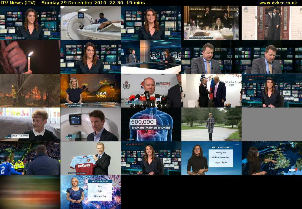 ITV News (ITV) Sunday 29 December 2019 22:30 - 22:45