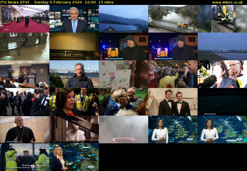 ITV News (ITV) Sunday 9 February 2020 22:00 - 22:15