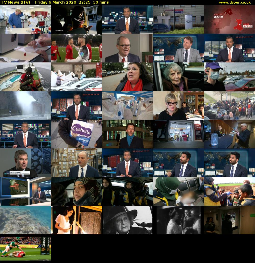 ITV News (ITV) Friday 6 March 2020 22:25 - 22:55
