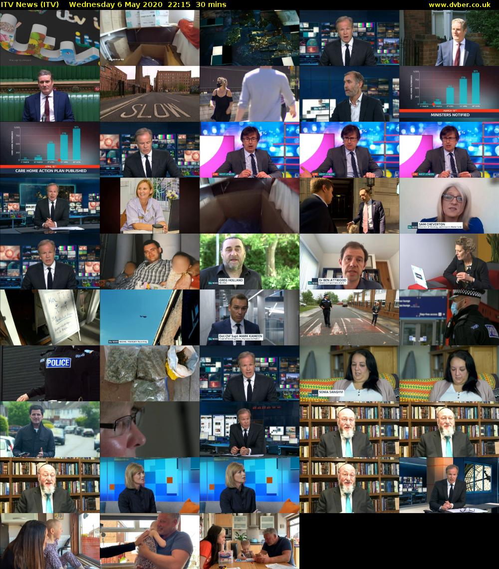 ITV News (ITV) Wednesday 6 May 2020 22:15 - 22:45