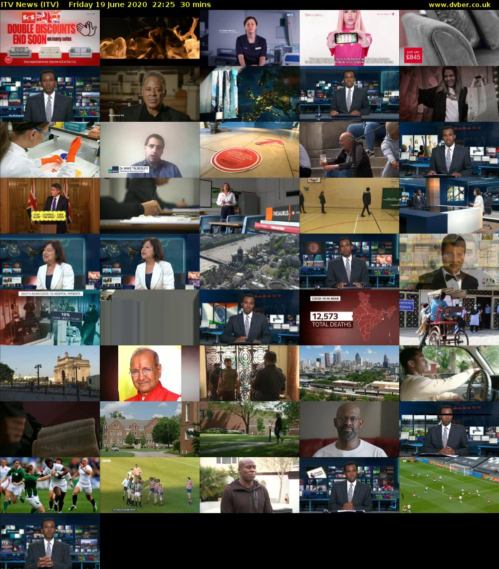 ITV News (ITV) Friday 19 June 2020 22:25 - 22:55