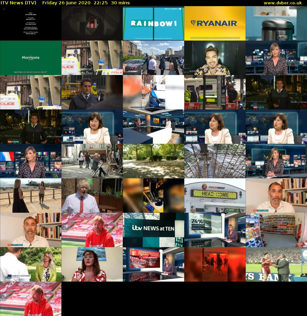 ITV News (ITV) Friday 26 June 2020 22:25 - 22:55