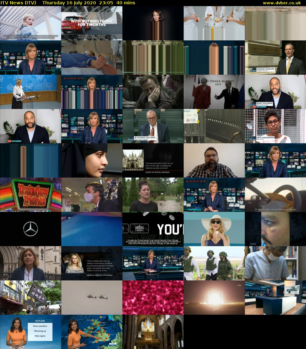 ITV News (ITV) Thursday 16 July 2020 23:05 - 23:45