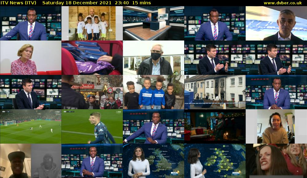 ITV News (ITV) Saturday 18 December 2021 23:40 - 23:55