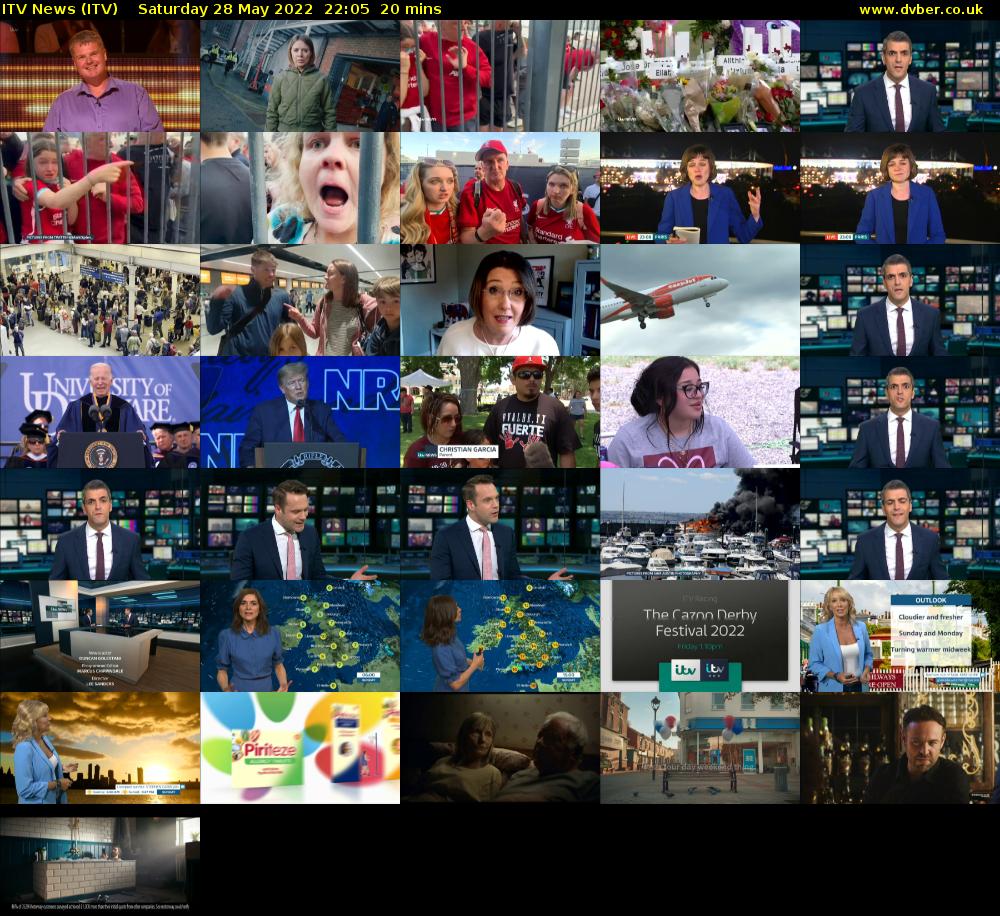 ITV News (ITV) Saturday 28 May 2022 22:05 - 22:25
