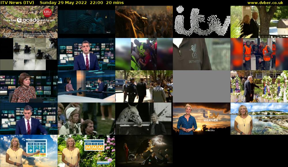 ITV News (ITV) Sunday 29 May 2022 22:00 - 22:20