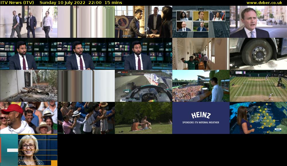 ITV News (ITV) Sunday 10 July 2022 22:00 - 22:15
