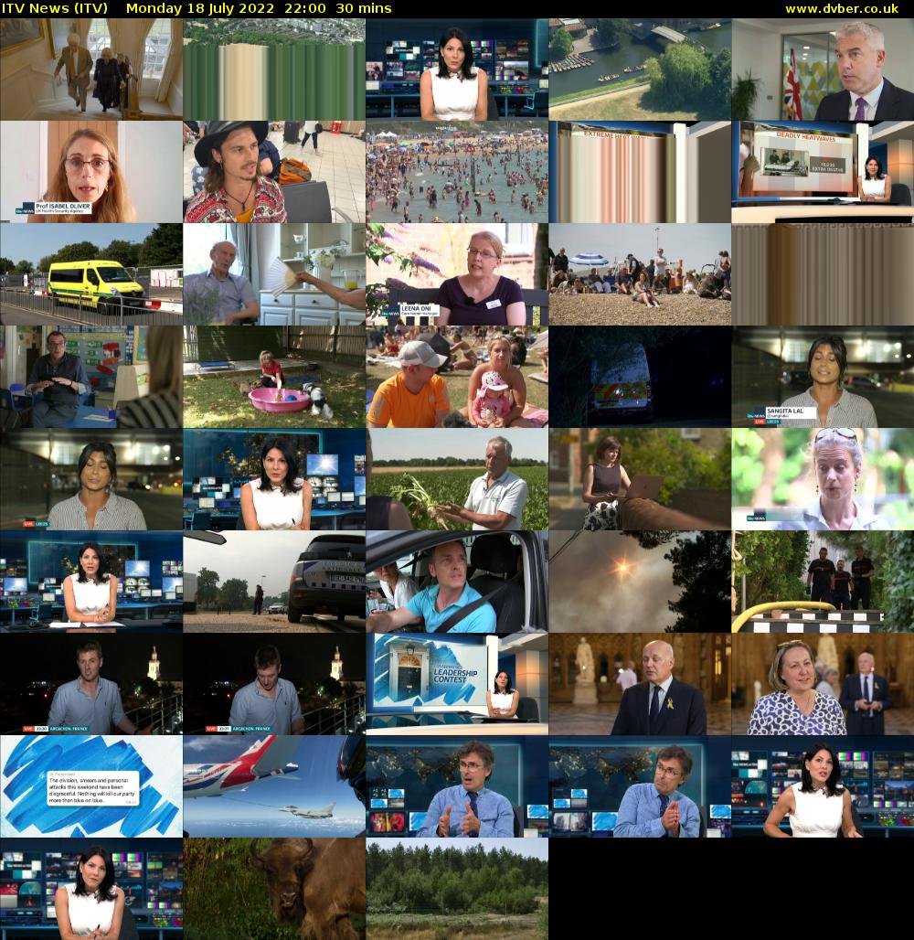 ITV News (ITV) Monday 18 July 2022 22:00 - 22:30
