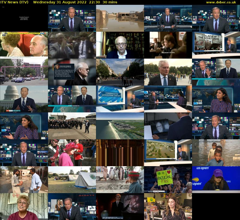 ITV News (ITV) Wednesday 31 August 2022 22:30 - 23:00