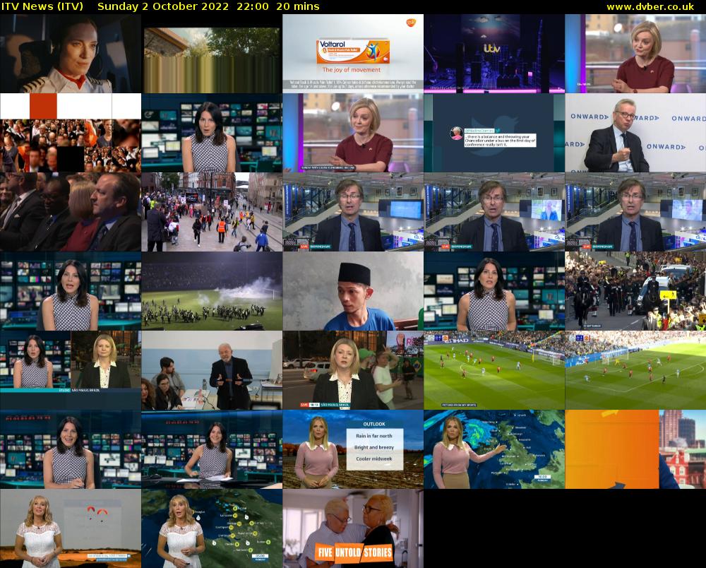 ITV News (ITV) Sunday 2 October 2022 22:00 - 22:20