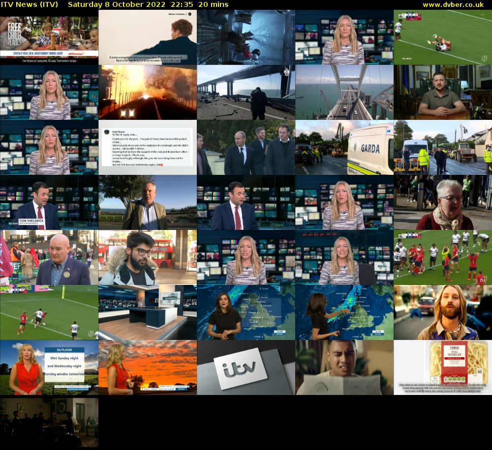 ITV News (ITV) Saturday 8 October 2022 22:35 - 22:55