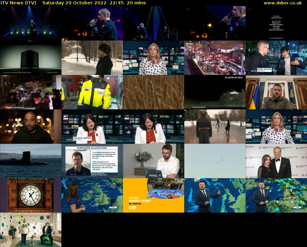ITV News (ITV) Saturday 29 October 2022 22:45 - 23:05