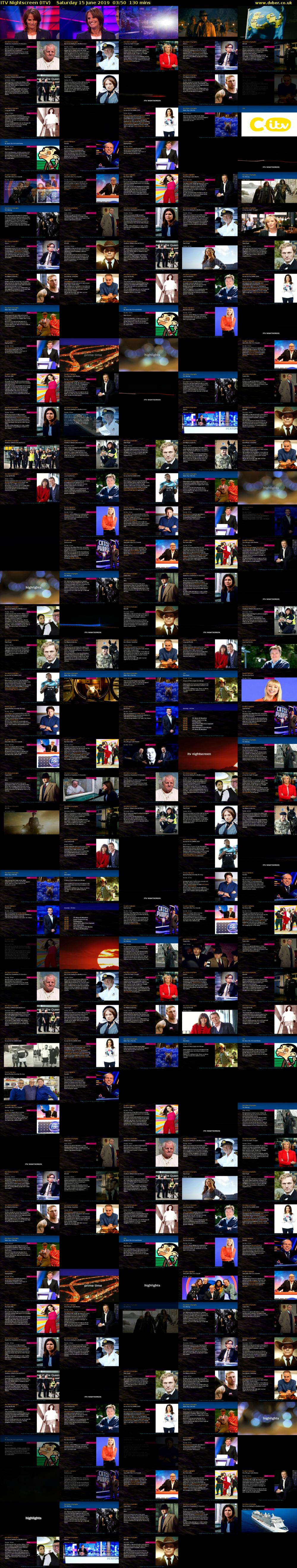 ITV Nightscreen (ITV) Saturday 15 June 2019 03:50 - 06:00