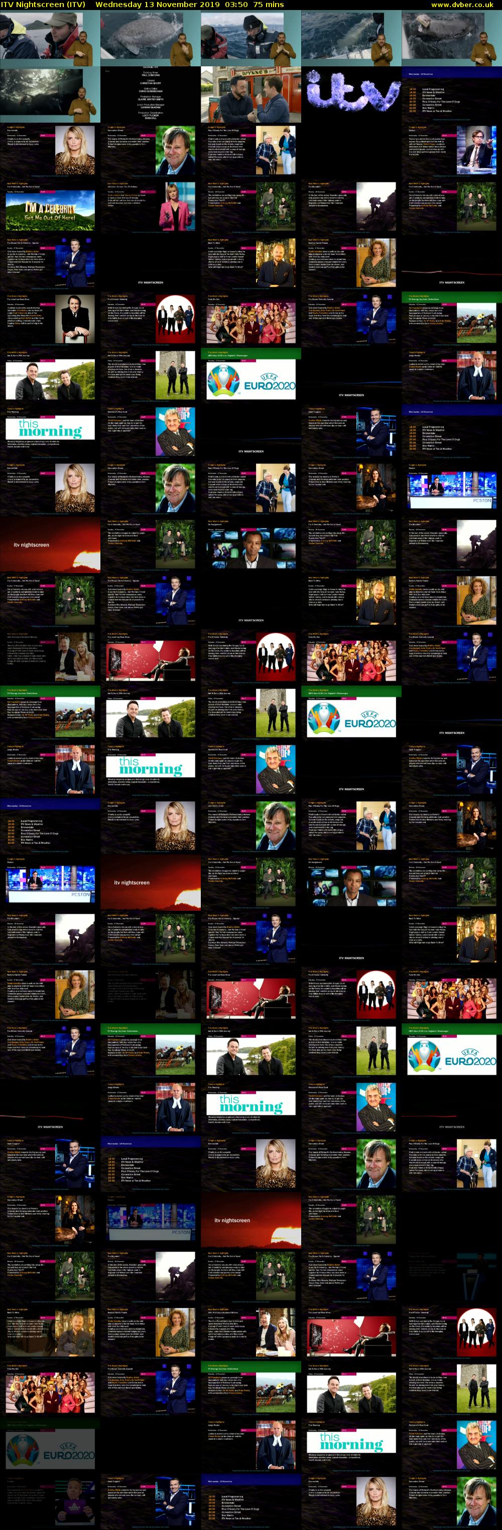 ITV Nightscreen (ITV) Wednesday 13 November 2019 03:50 - 05:05