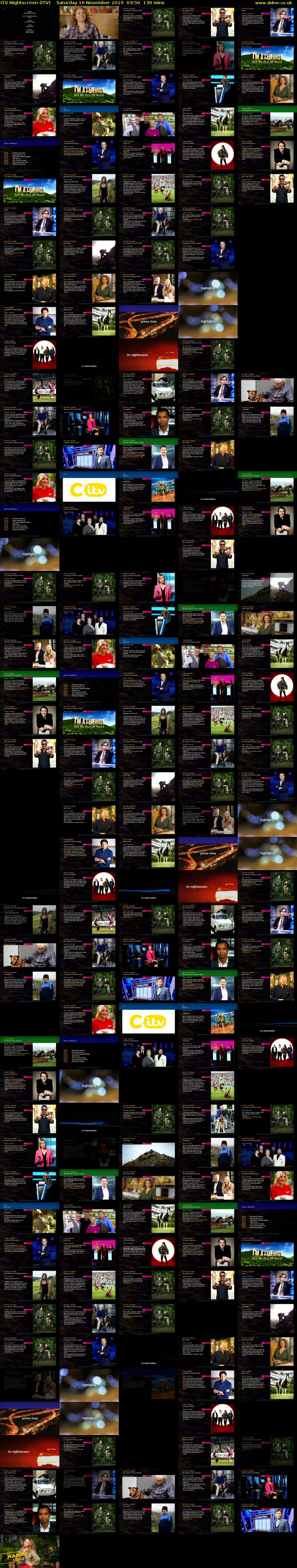 ITV Nightscreen (ITV) Saturday 16 November 2019 03:50 - 06:00