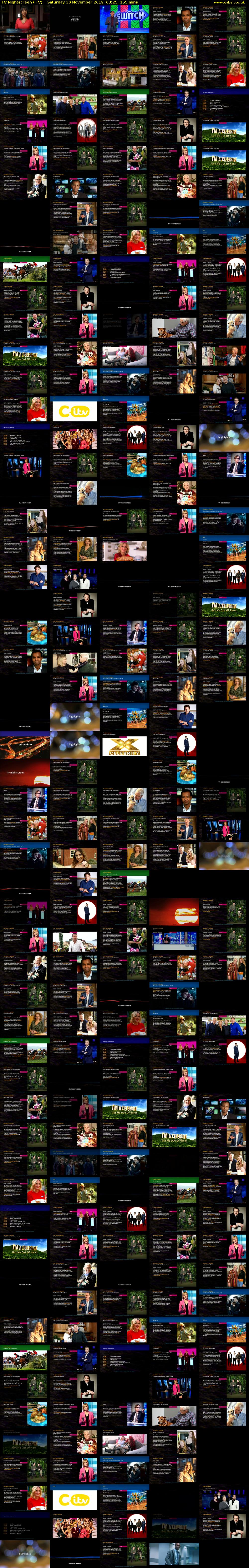 ITV Nightscreen (ITV) Saturday 30 November 2019 03:25 - 06:00